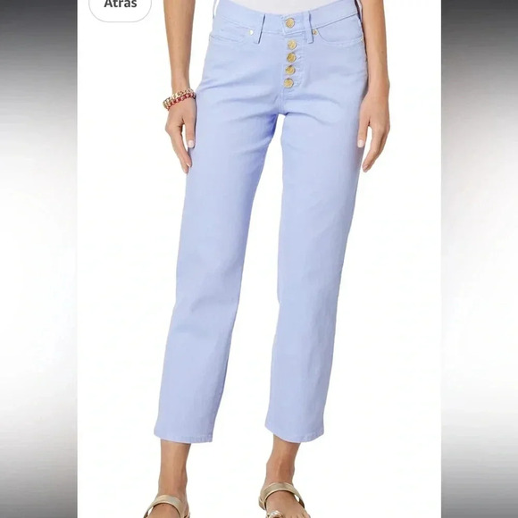 Lilly Pulitzer high rise straight leg jeans light purple size 2 - Picture 1 of 14